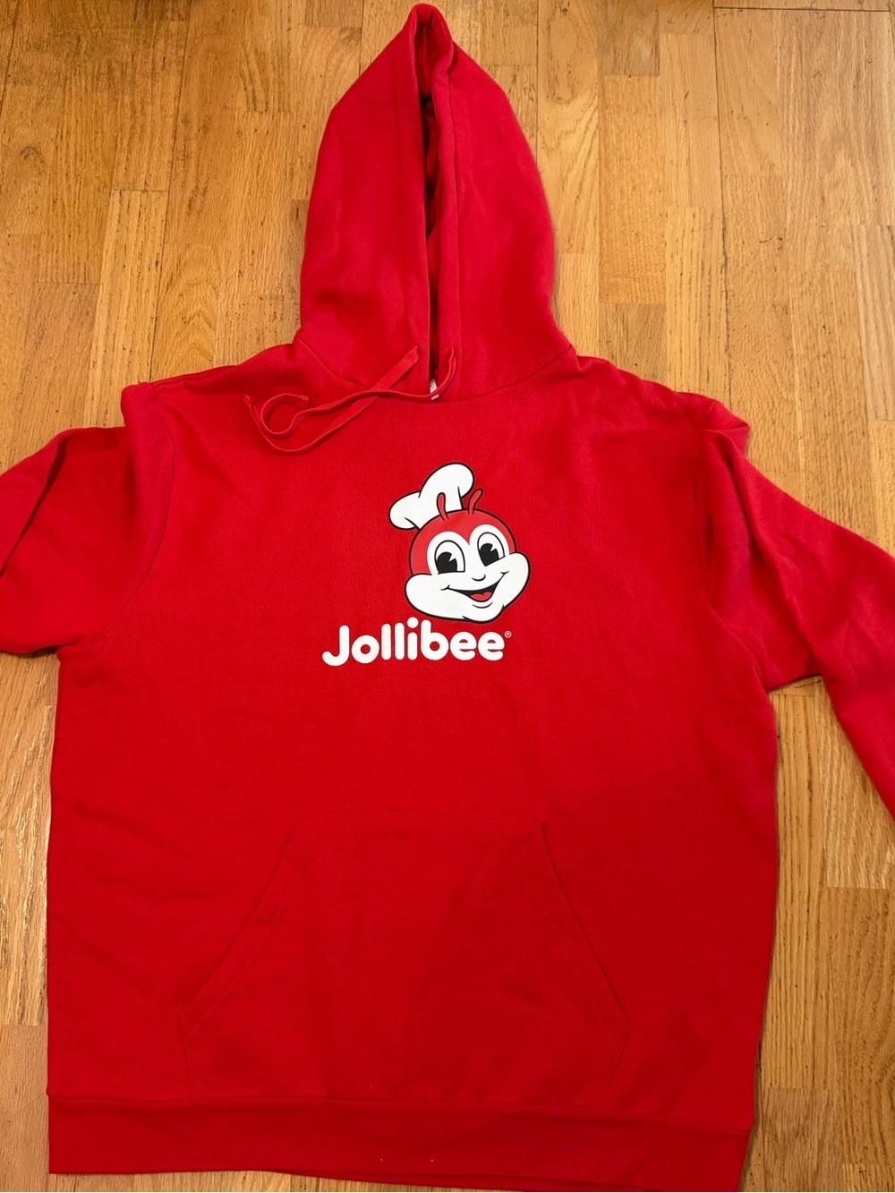 Jollibee Hoodie XL Red Official Mascot Logo Pullover Sweatshirt